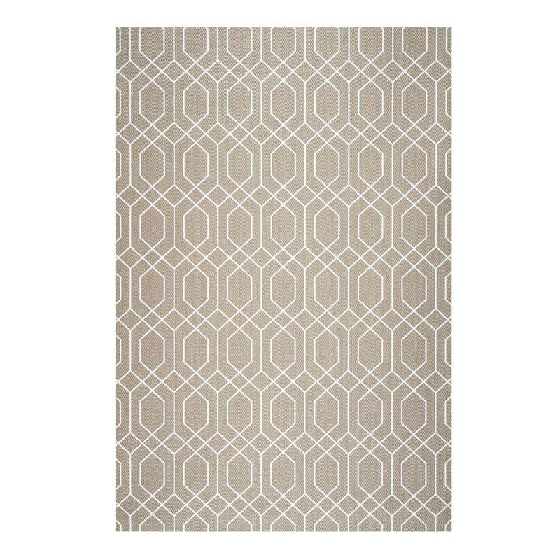 Winylowy dywan Premium, alfombra PVC antypoślizgowy, do użytku wewnętrznego i zewnętrznego Piaskowo-Biały Nordycki, 160 x 230 cm