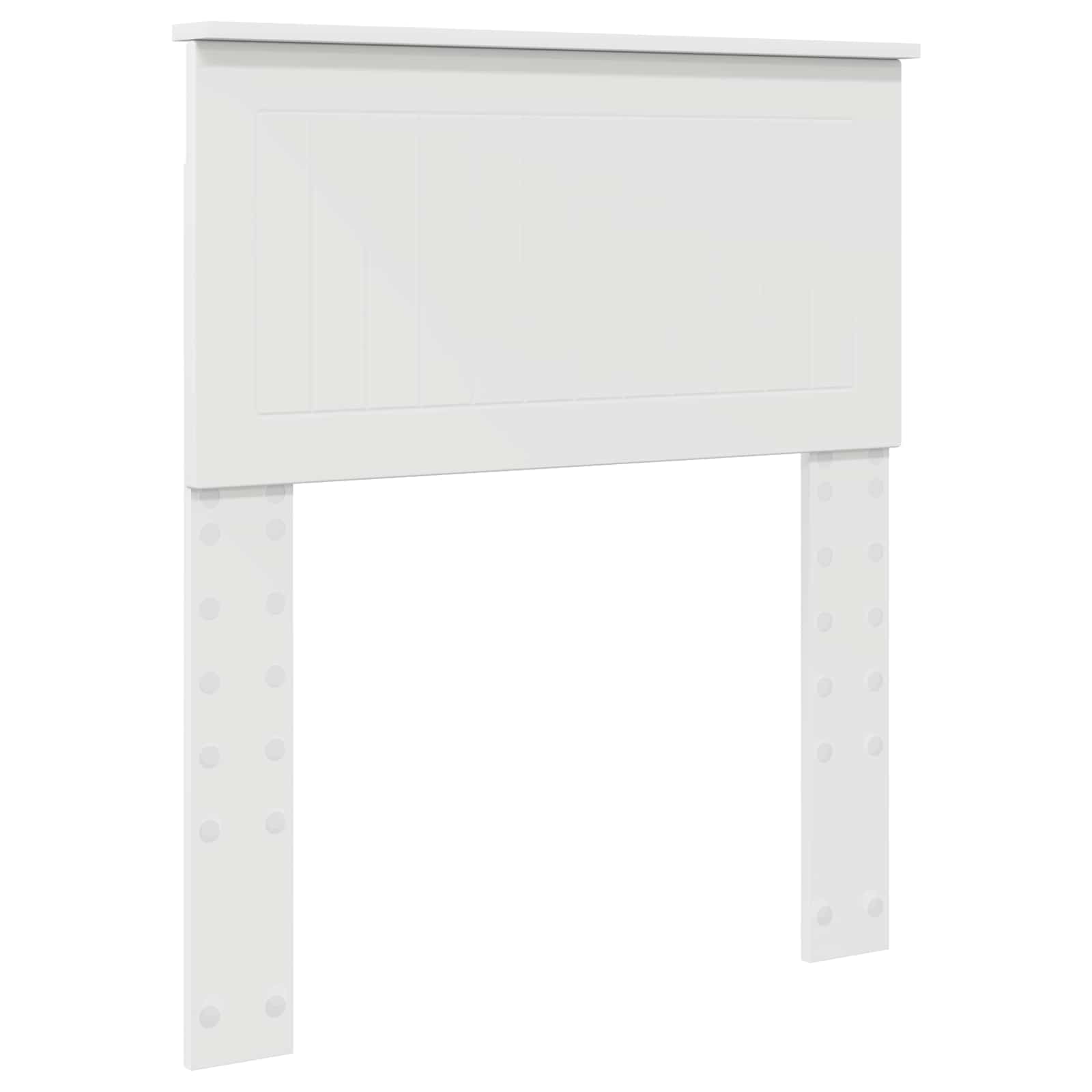 Cadre de lit avec tête de lit en pin massif blanc pour la chambre, 75 × 190 cm - 6
