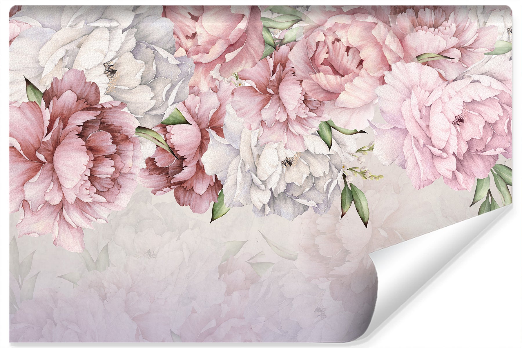 360cm x 240cm no tejido papel pintado foto peonias flores hojas plantas naturaleza para habitación