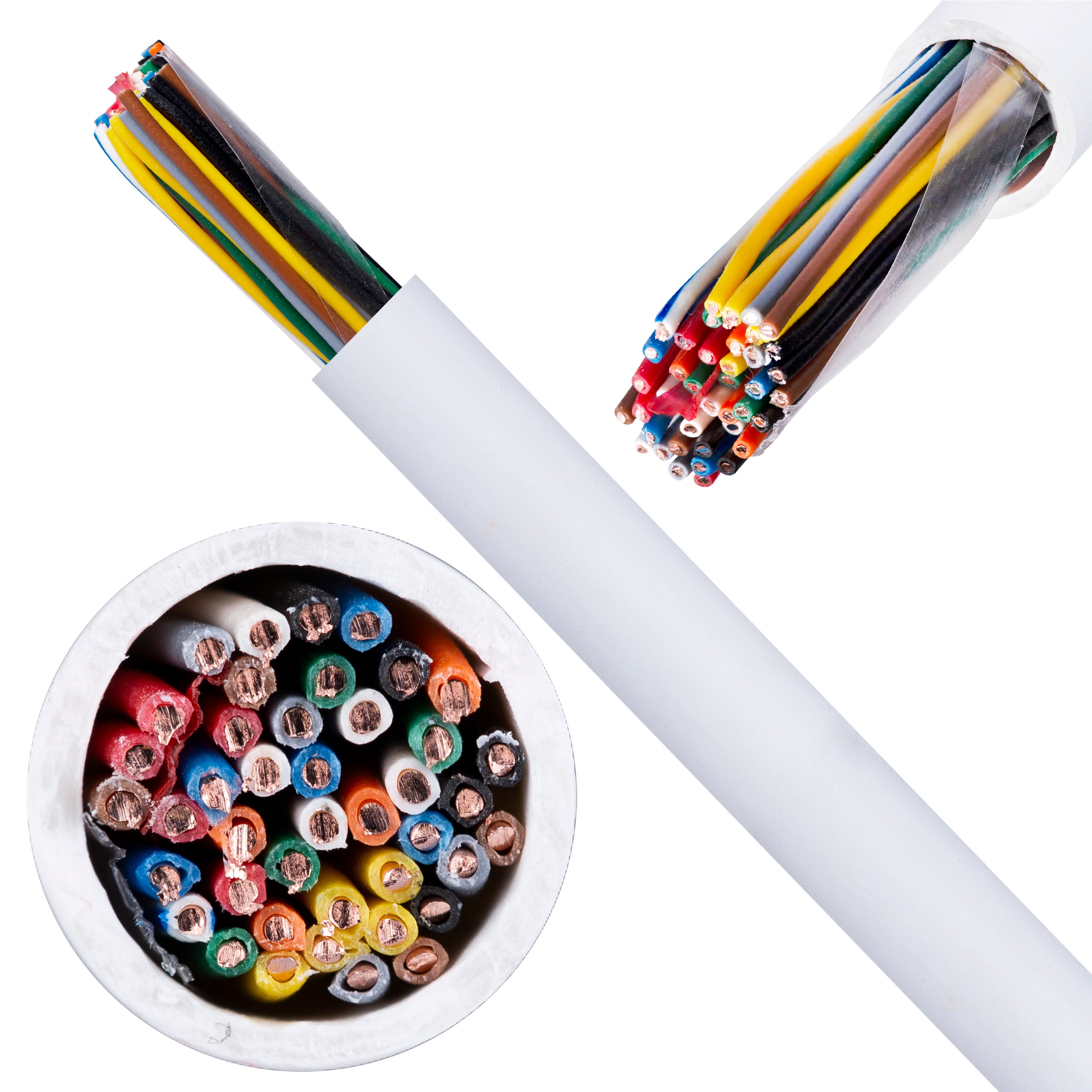 Kabel stacyjny parowany YTKSY 21x2x0,5mm2 biały 300V drut Bitner 100m