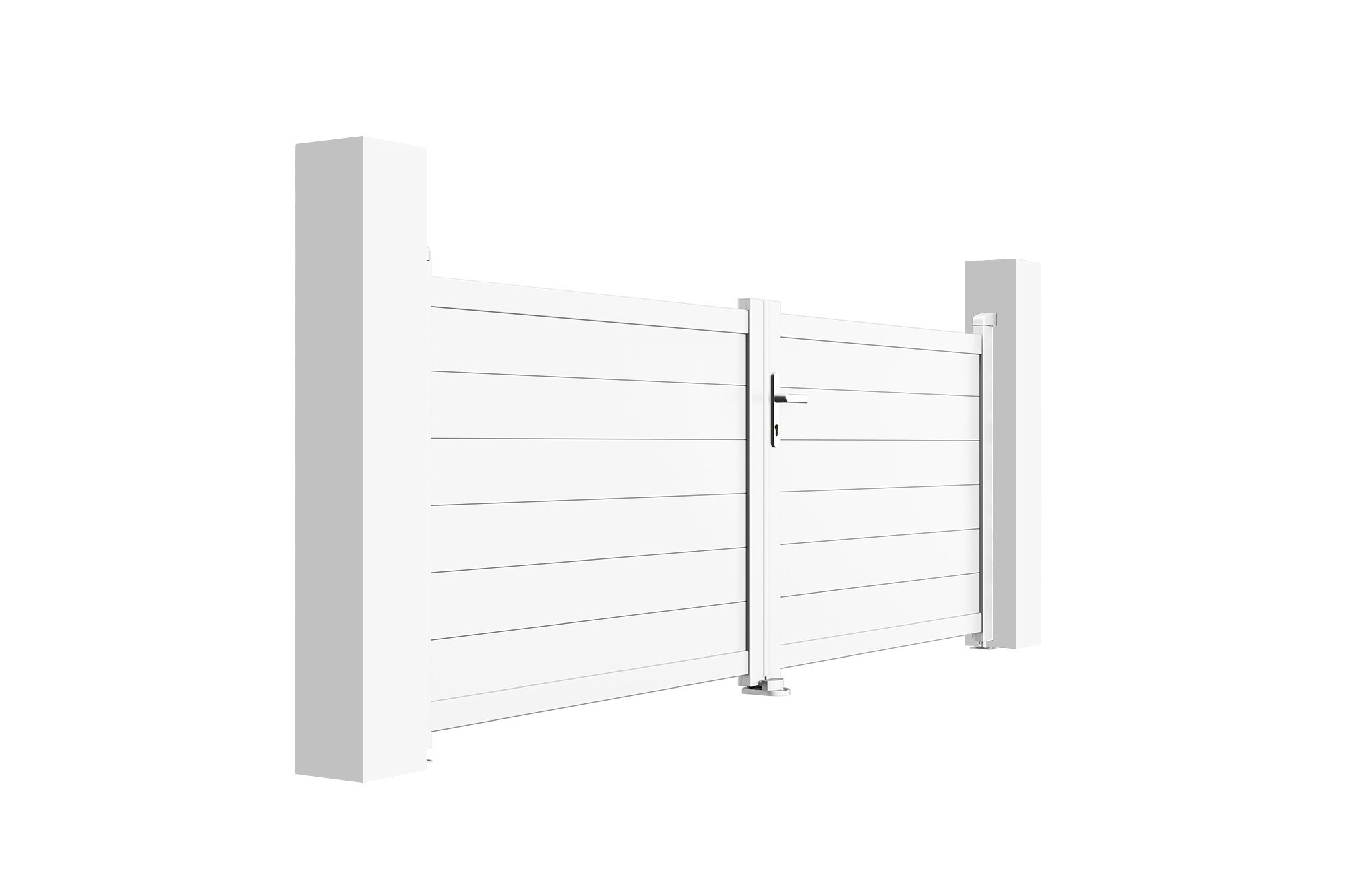 Portail battant 3m EIGER H.115cm blanc aluminium - 3
