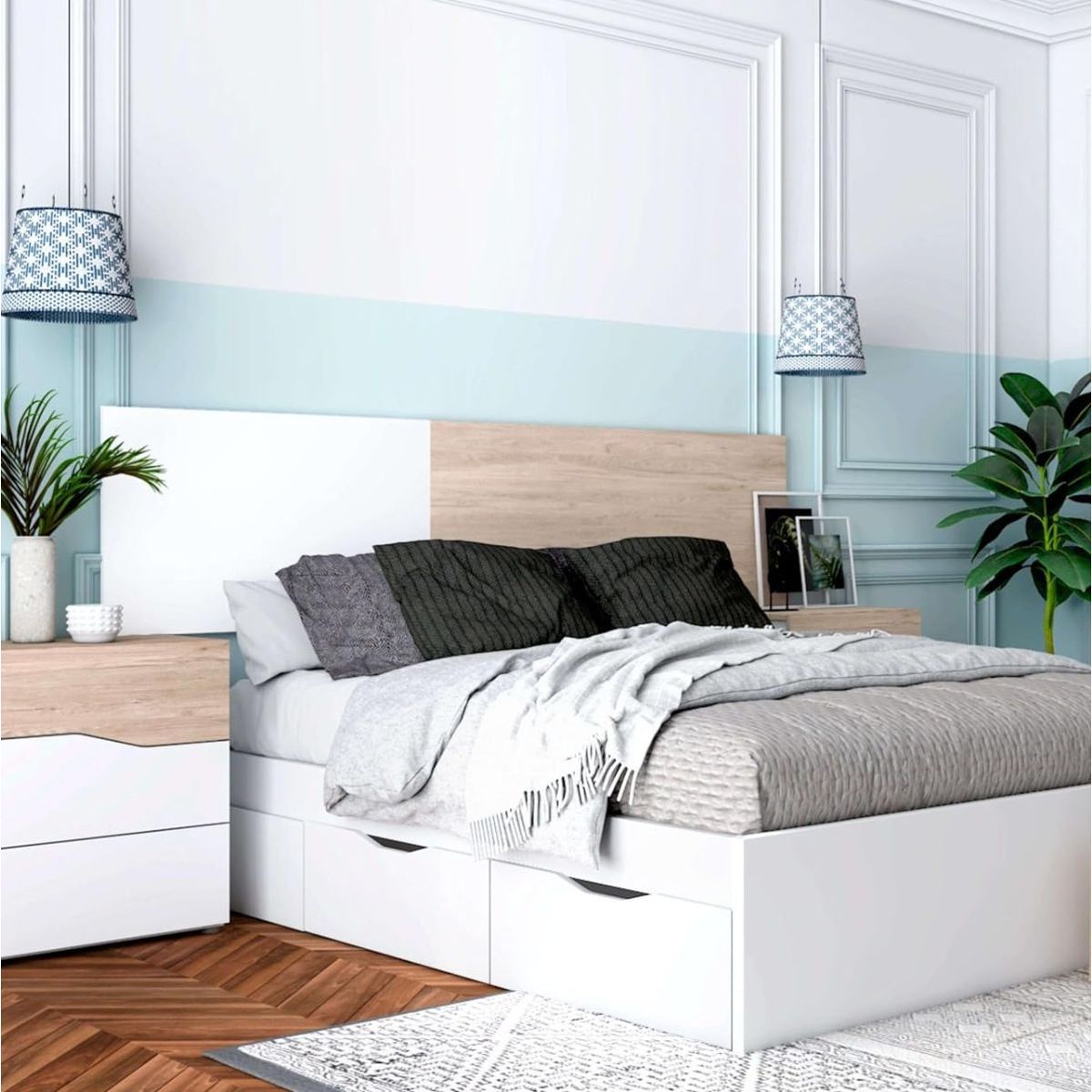Cabecero de cama New Couple Sahara - Blanco Mate - 4