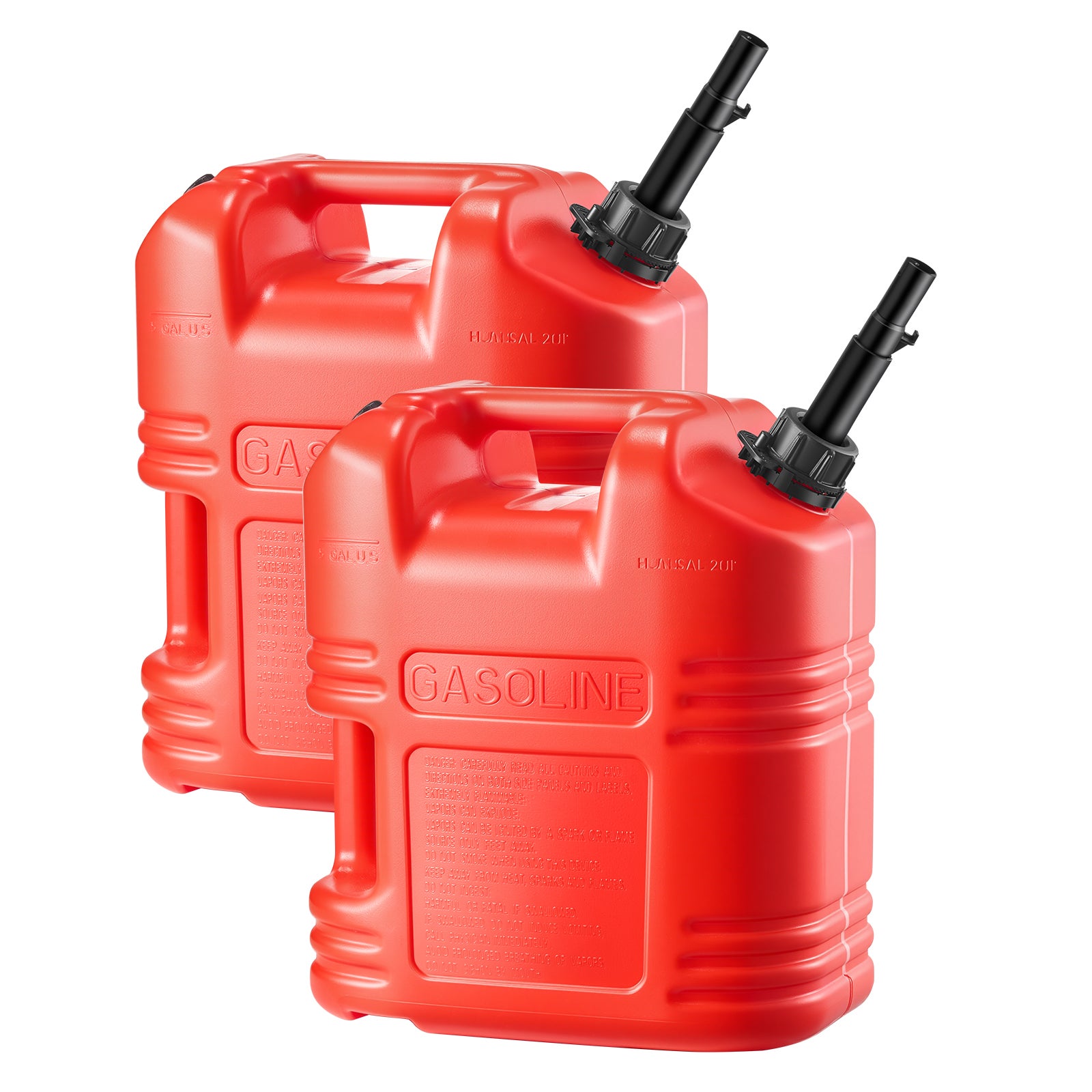 Depósito combustível para gasolina VEVOR 19L, pacote 2, com bocal despejo, caudal máximo 15L/min, para a maioria dos automóveis, motociclos, vermelho - 9