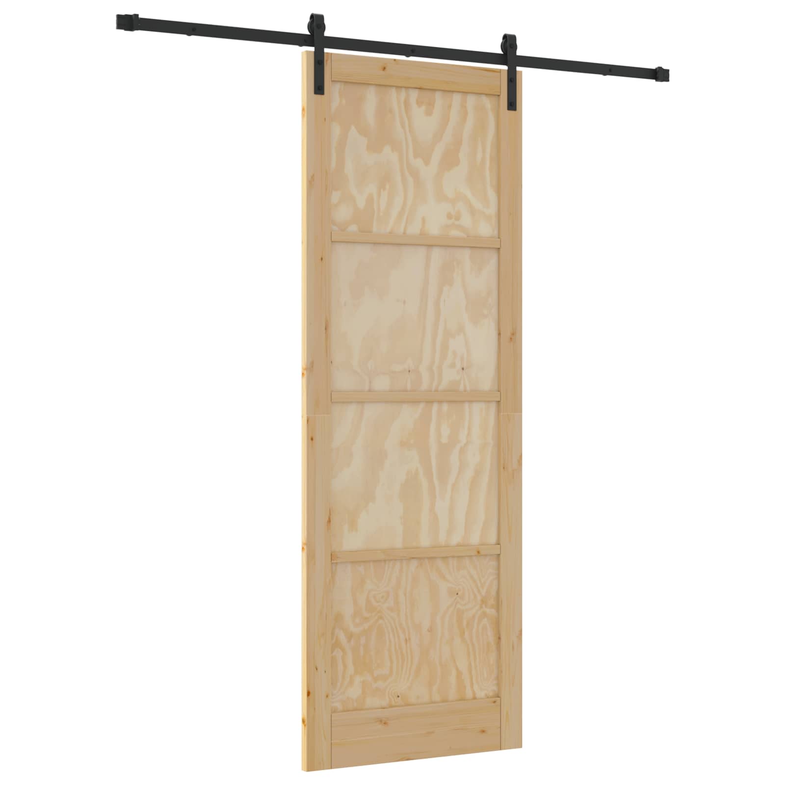 Puerta corredera | puerta interior natural 83 x 232 cm madera de pino maciza