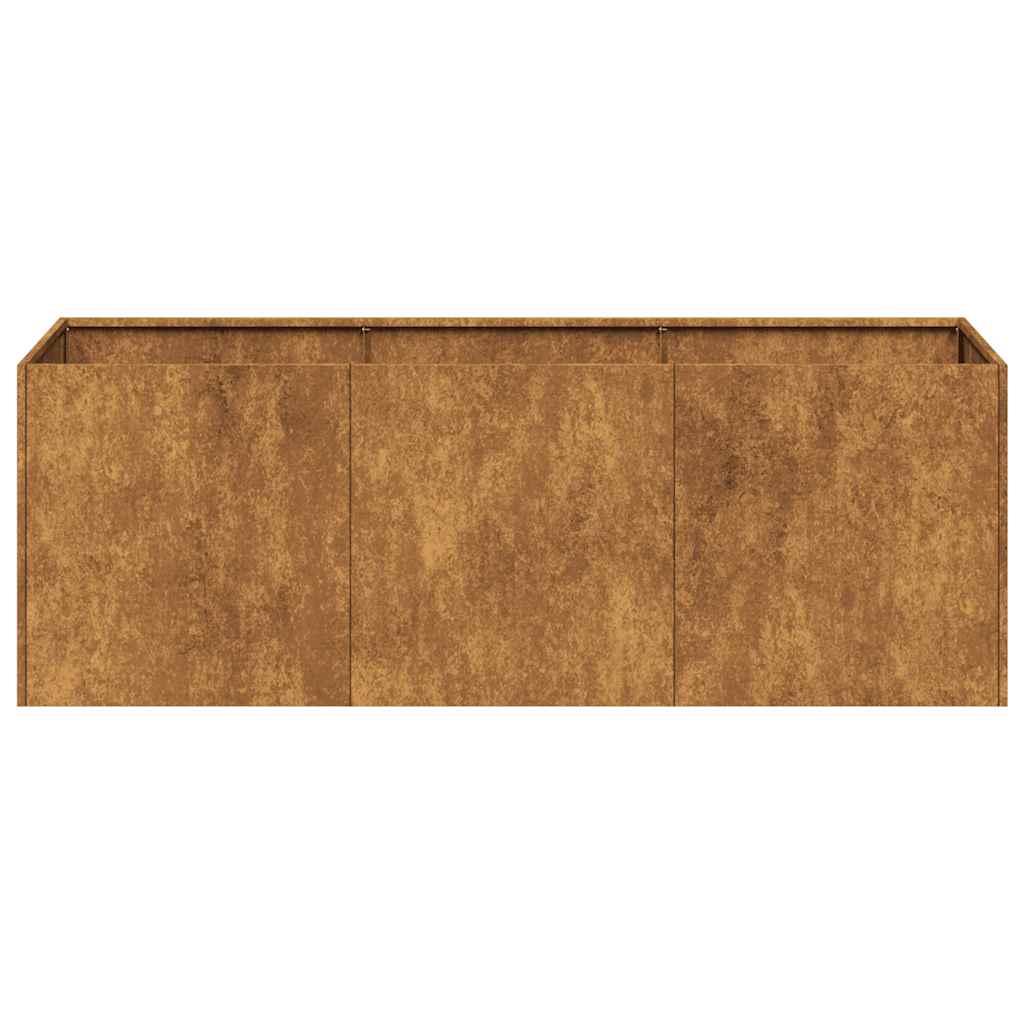 Jardinière，Pot de Fleurs rouillé 120x40x40 cm acier inoxydable CFW36152 - 5
