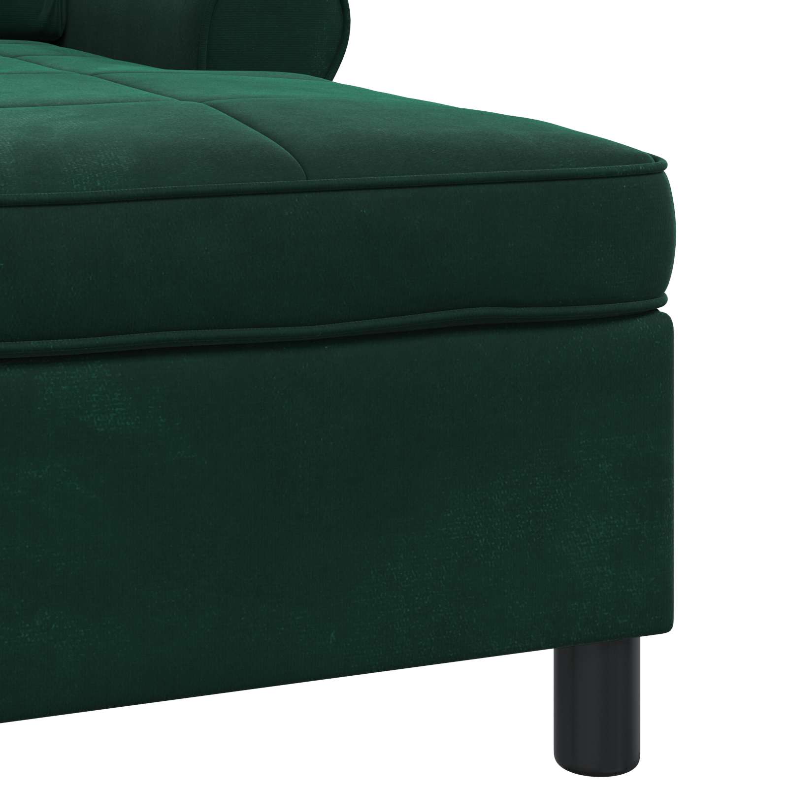 Chaise longue avec coussin Vert foncé 91 x 157 x 91 cm Velours vidaXL - 7