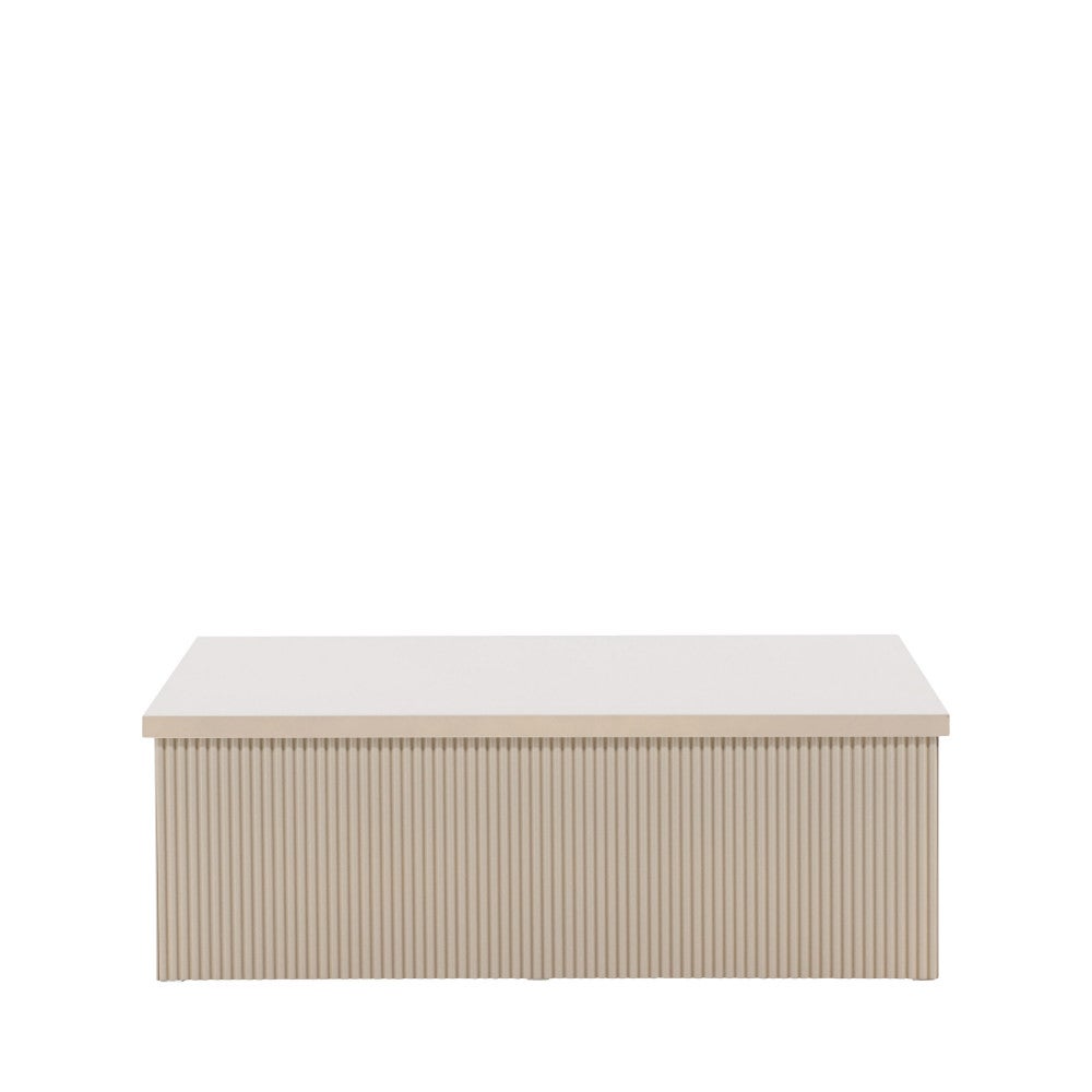 Lenox - Table basse carrée en bois 90x90cm - Beige | Leroy Merlin
