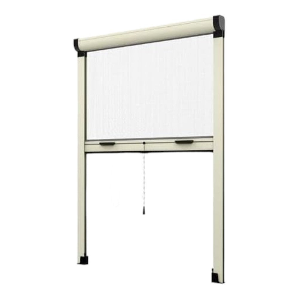 Moustiquaire Extensible En Aluminium Pour Portes Et Fenêtres - Adaptable 50 X 70 Cm Ivoire