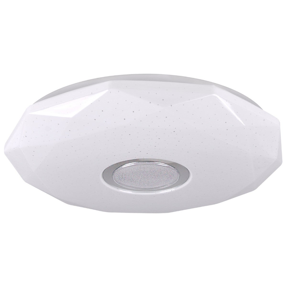 Plafon Diamond okrągły biały chromowany LED 48W 3000K-6500K 5200lm z pilotem wym: 6,5 x 39 cm IP20 tworzywo sztuczne Polux