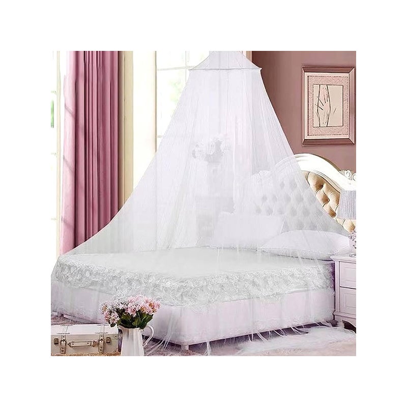 Biała moskitiera kopułkowa 250 x 900 x 60 cm, zewnętrzna ochrona przed komarami, dekoracyjna moskitiera wewnętrzna, ochrona przed owadami