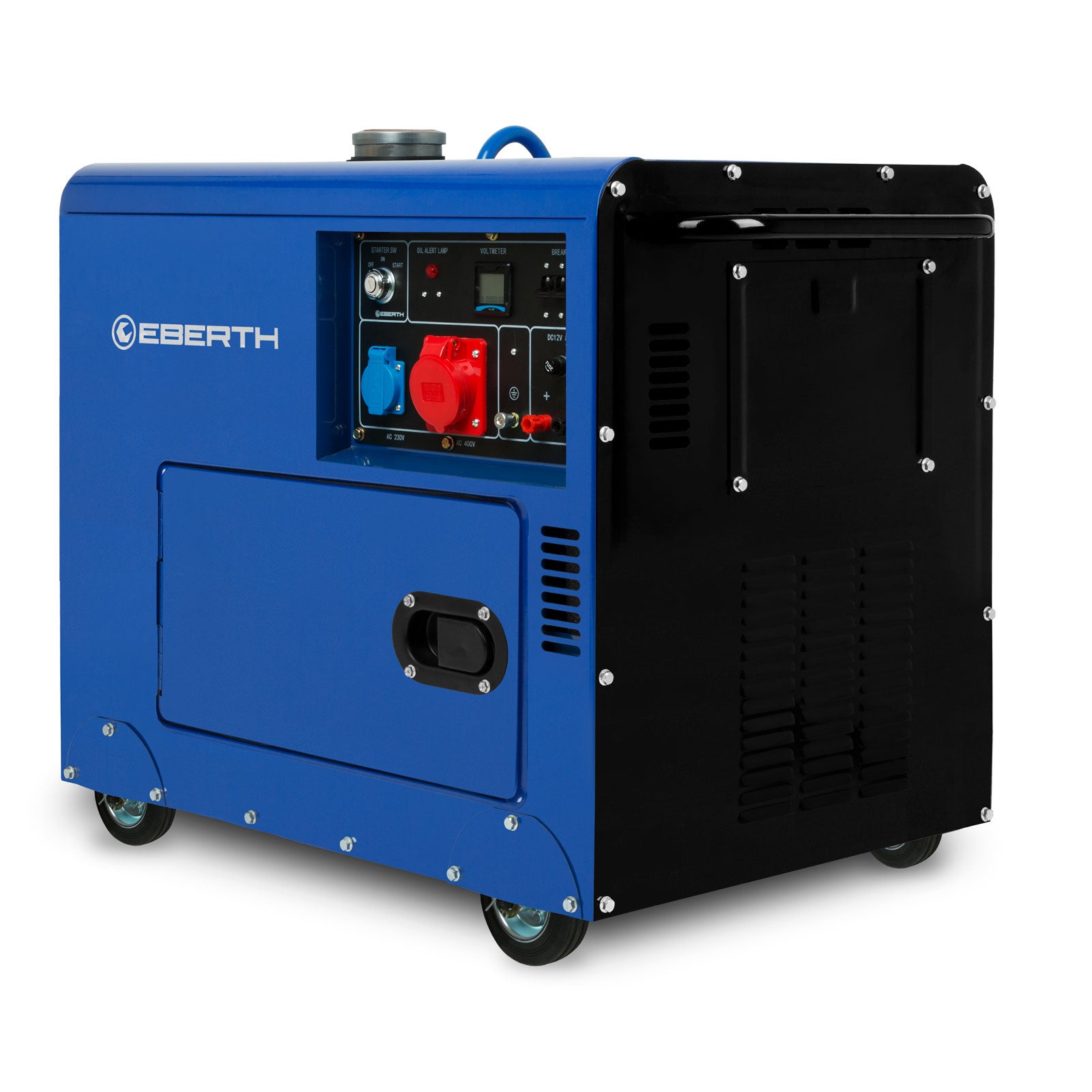 Eberth  5000 Vatios Grupo Electrógeno Diésel 10 Cv, 4 Tiempos, Arranque Eléctrico, Trifásico, 1X 400 V, 1X 230 V, 1X 12 V , Leroy Merlin