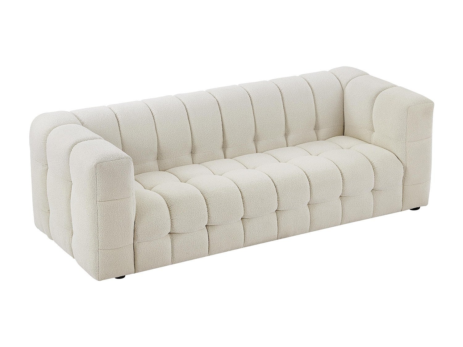 Canapé 3 places en tissu bouclette blanc ivoire LERICI de Pascal Morabito - 3