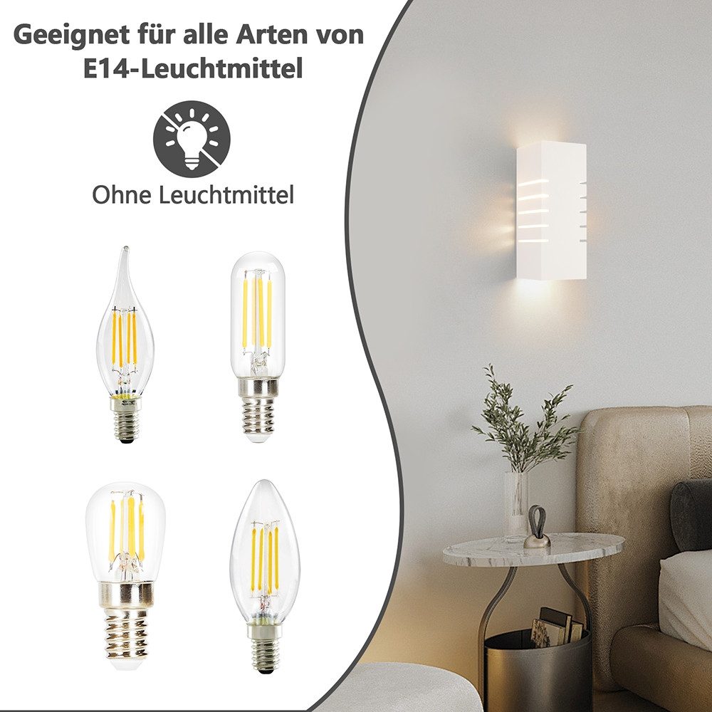 Lampada Da Parete Moderna - Luce Up & Down, Gesso Bianco, Lampadina G9 - Per Corridoio, Scale, Soggiorno - Foto 9