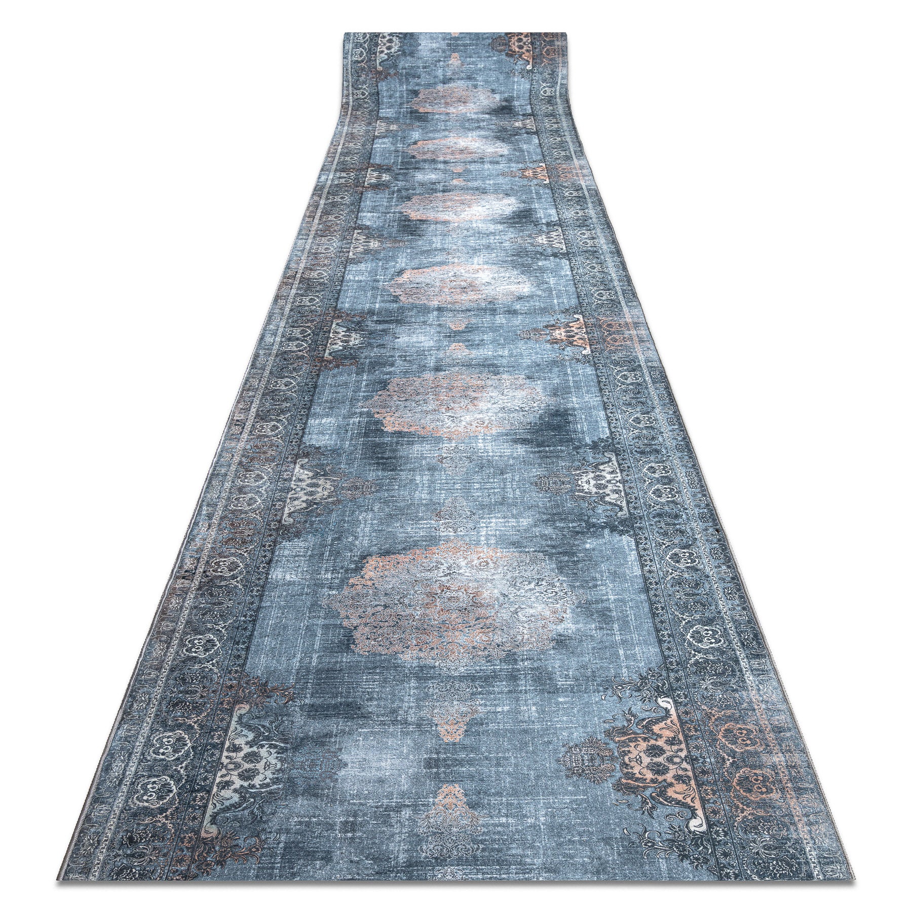 CHODNIK podgumowany DO PRANIA LOTUS ROSETTE 47050 szary 60cm 60x1250 cm