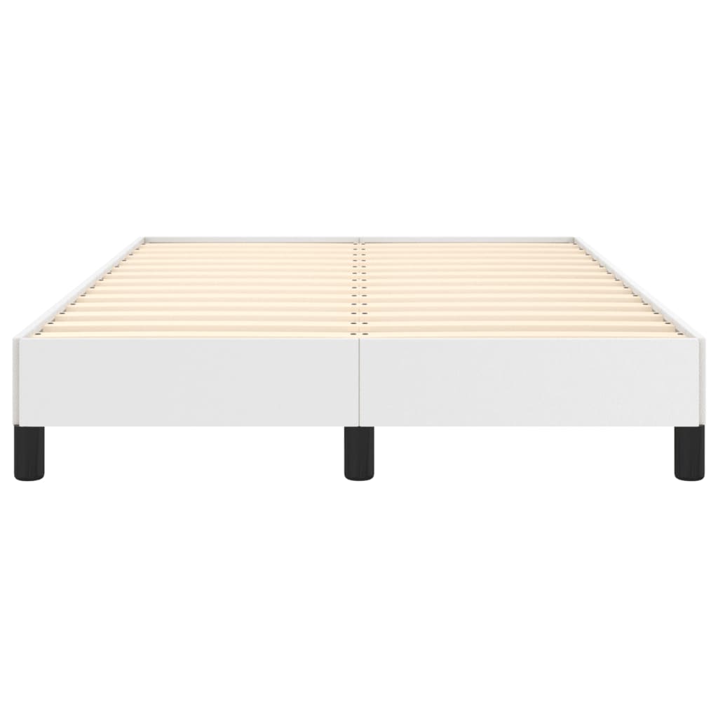 Cadre de lit sans matelas blanc 120 x 190 cm similicuir - 5