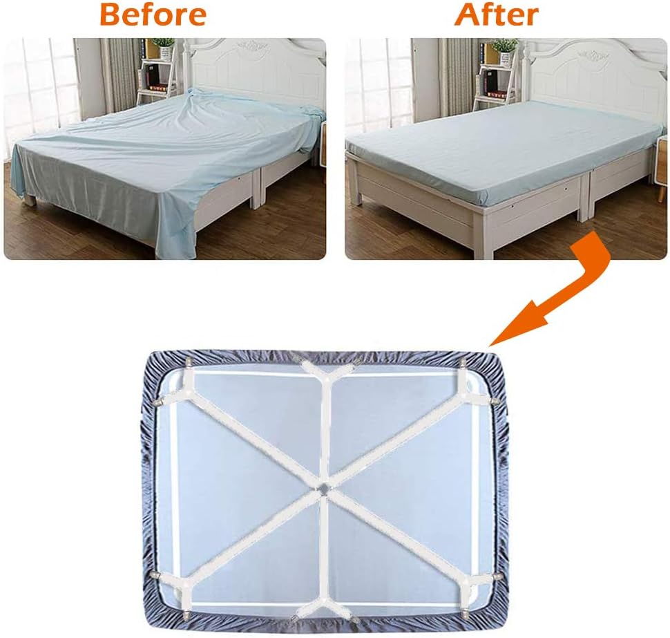 Tendeur Drap Housse 6‑voies – Sangle Élastique Réglable pour Matelas Ronds & Carrés - 2