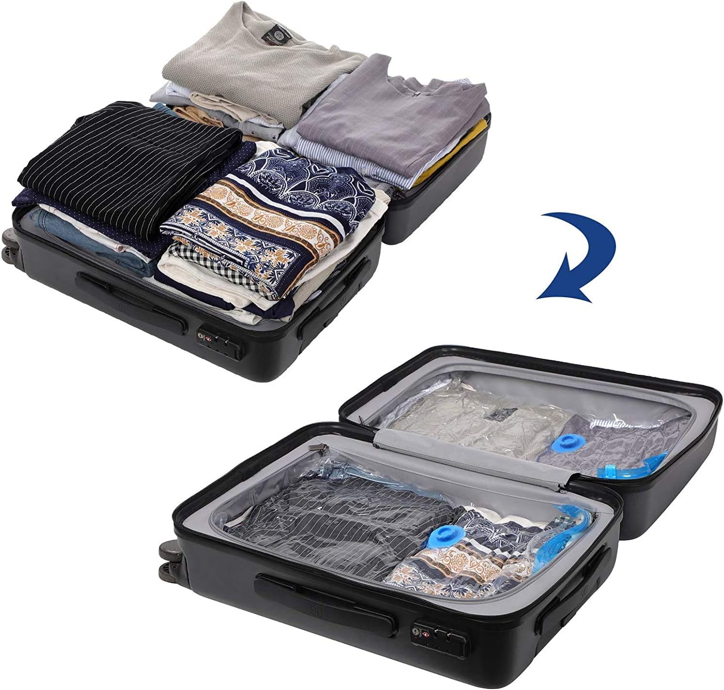 Sac Sous Vide 10 Pièces, Sac De Rangement Pour Vêtements, Sac De 10 Pieces Sac De Rangement Pour Vetements Sac De Rangement Sous Vide Peu Encombrant Protection Des Vetements 80 100 Cm 92574566