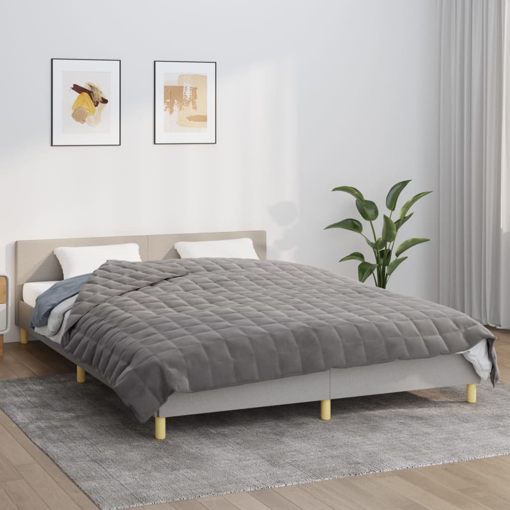 Maison exclusive - manta con peso tela gris 200x220 cm 9 kg