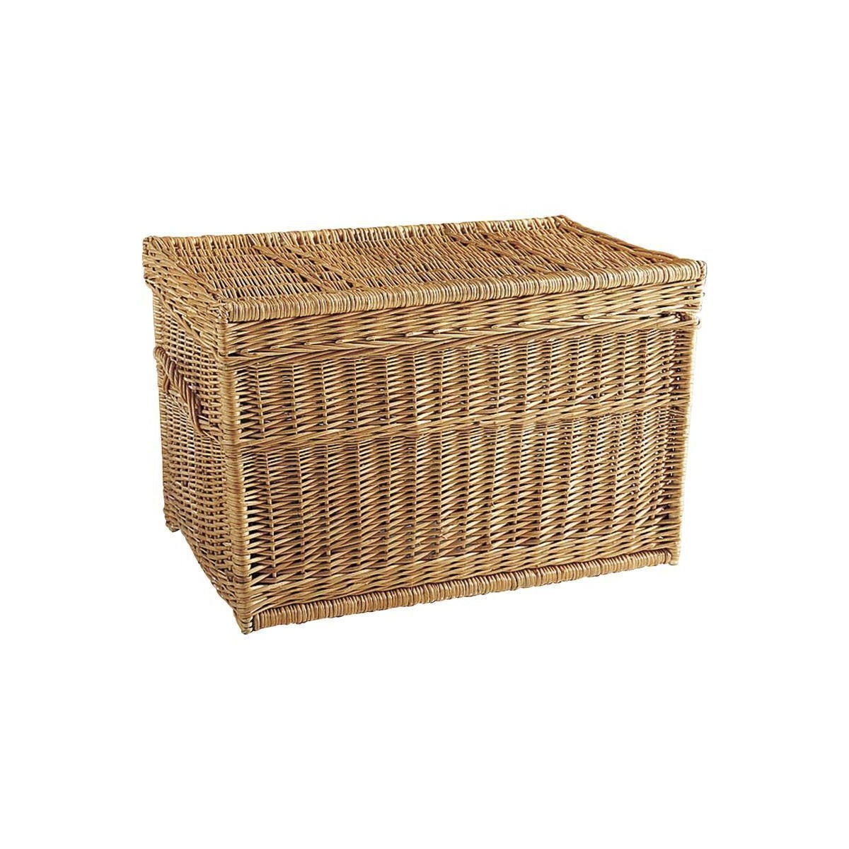 Malle de rangement en osier buff 80 x 45 x 45 cm Aubry Gaspard | Leroy ...