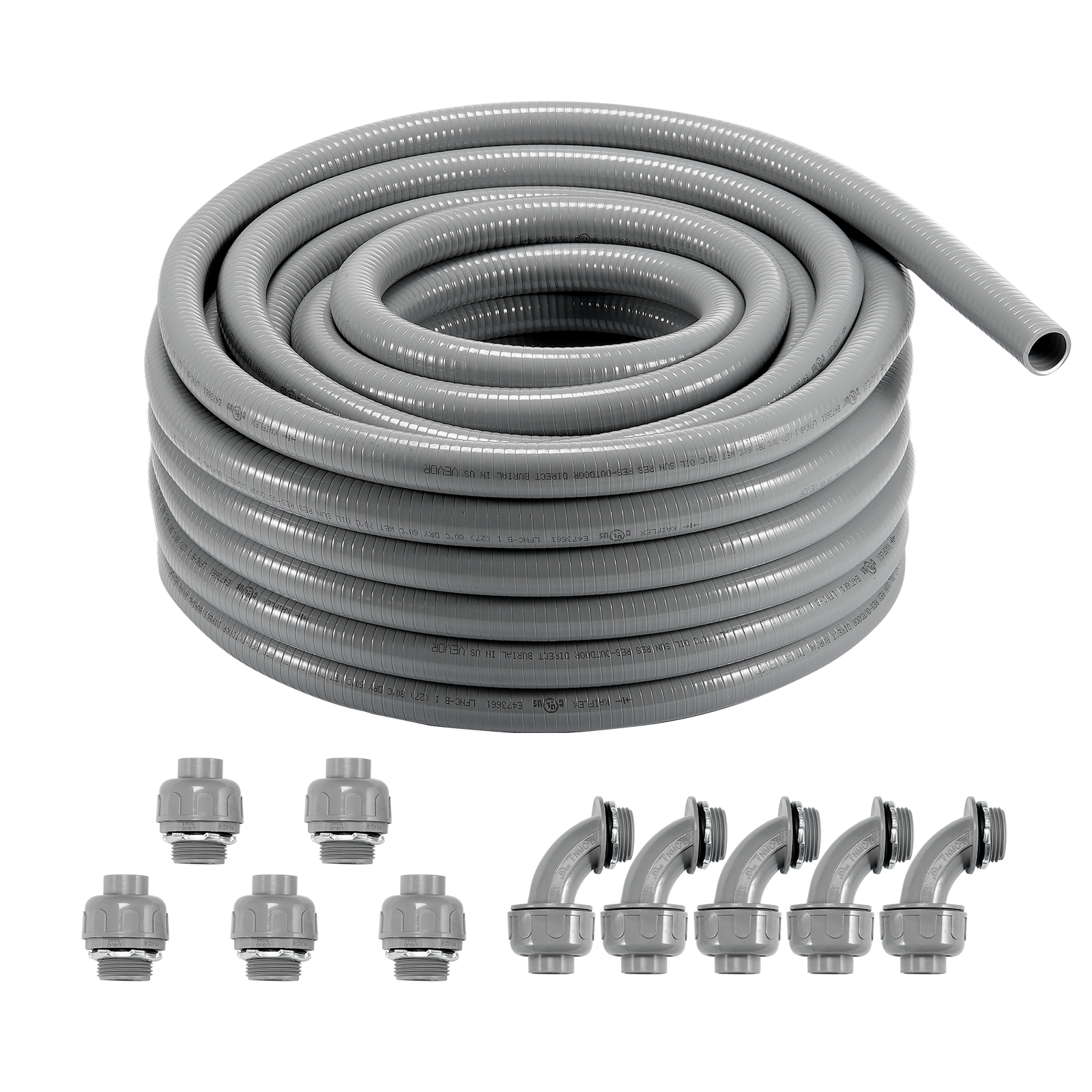 30,5 m wąż karbowany PVC wąż elastyczny izolacja rury falistej ochrona rury 25,4 mm VEVOR