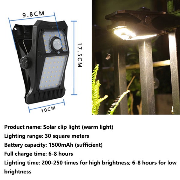 Lot De 2 Lampes Solaires D'Extérieur À 180 Led Avec Détecteur De