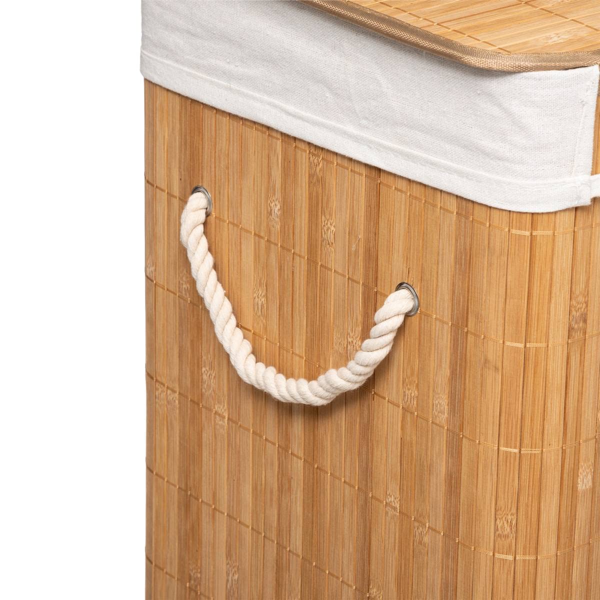 Cesto para roupa suja em bambu 60L - 8