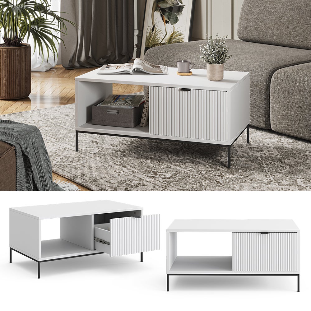 Table D'Appoint À Roulettes - Table Basse Ronde Avec Support En Verre - 2 Niveaux - Table Basse