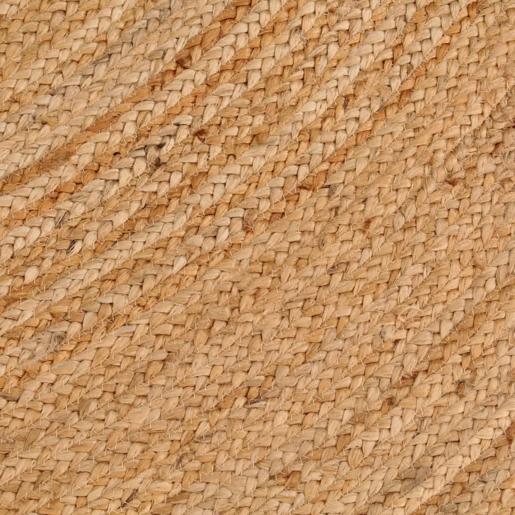 Tapis Jute tressé 180 cm Rond vidaXL - 5
