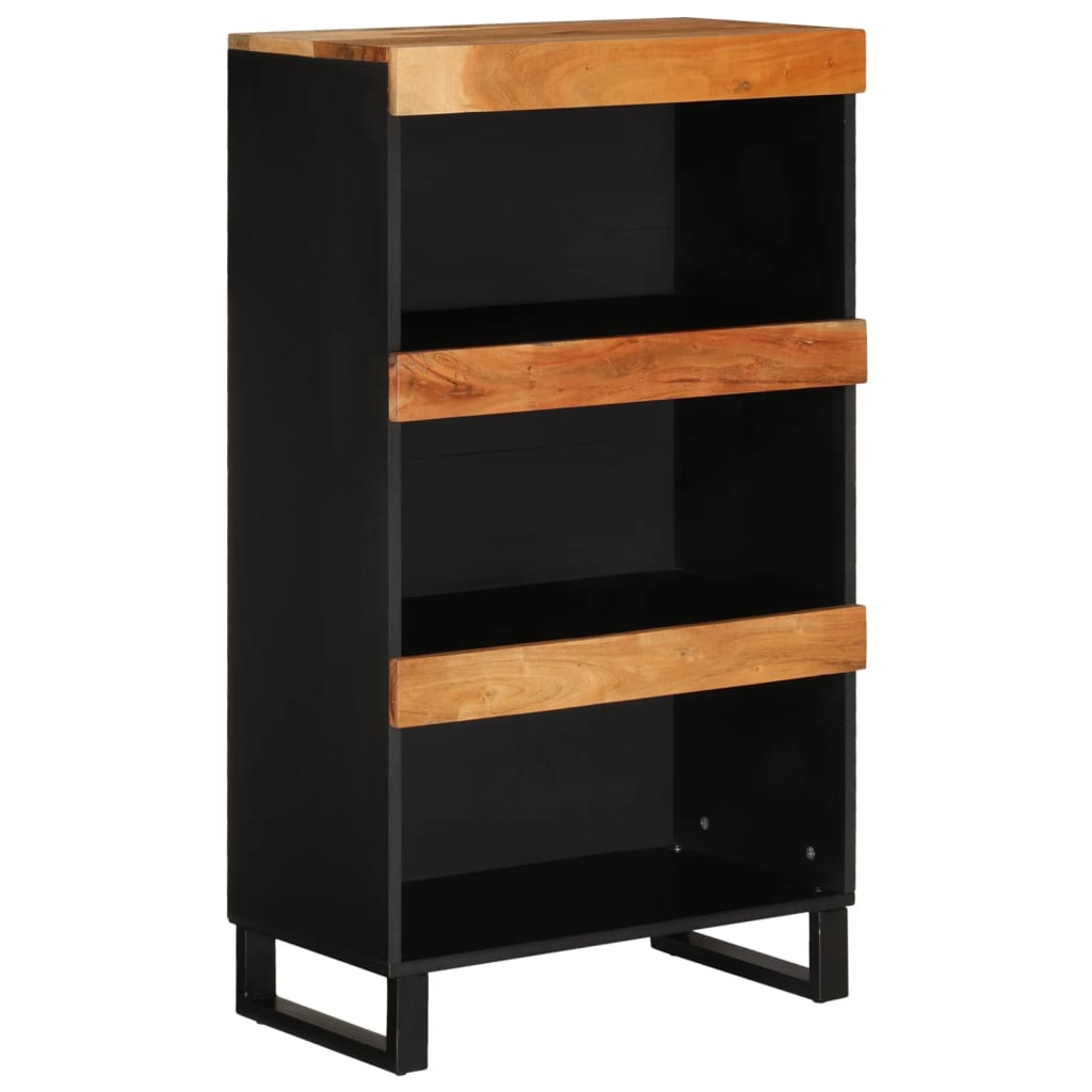 Buffet En Bois De Manguier Massif – 110x35x65 Cm – 1 Porte + 1 étagère – Style Rustique – À Assembler – Fixation Murale Incluse - 11