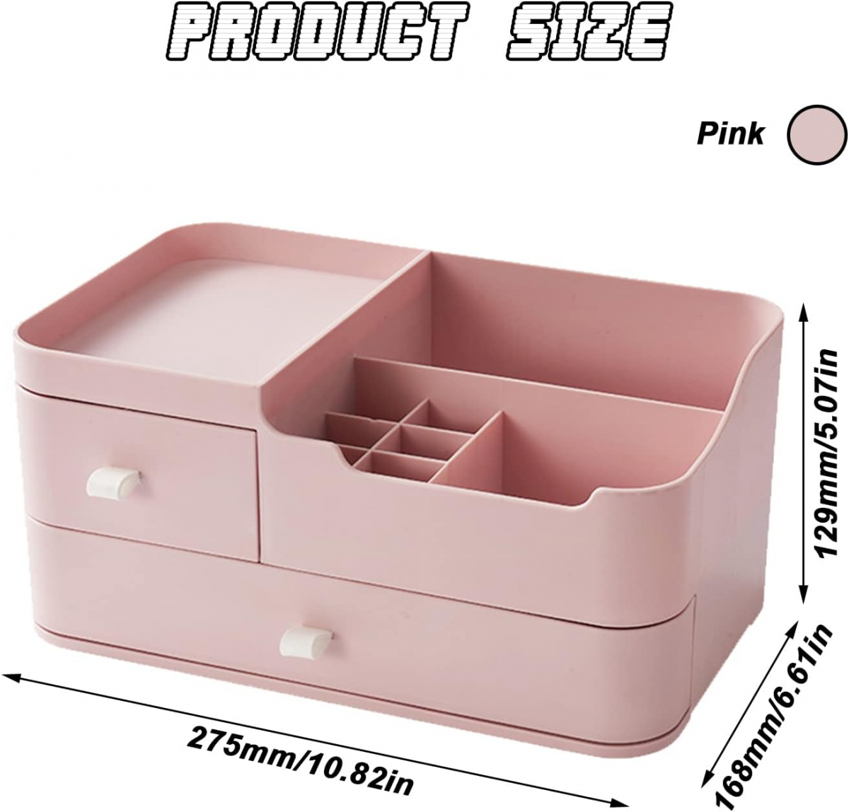 Organisateur Maquillage avec Tiroir – Rangement Cosmétique, Parfum, Produits Beauté, Design Pratique - 2