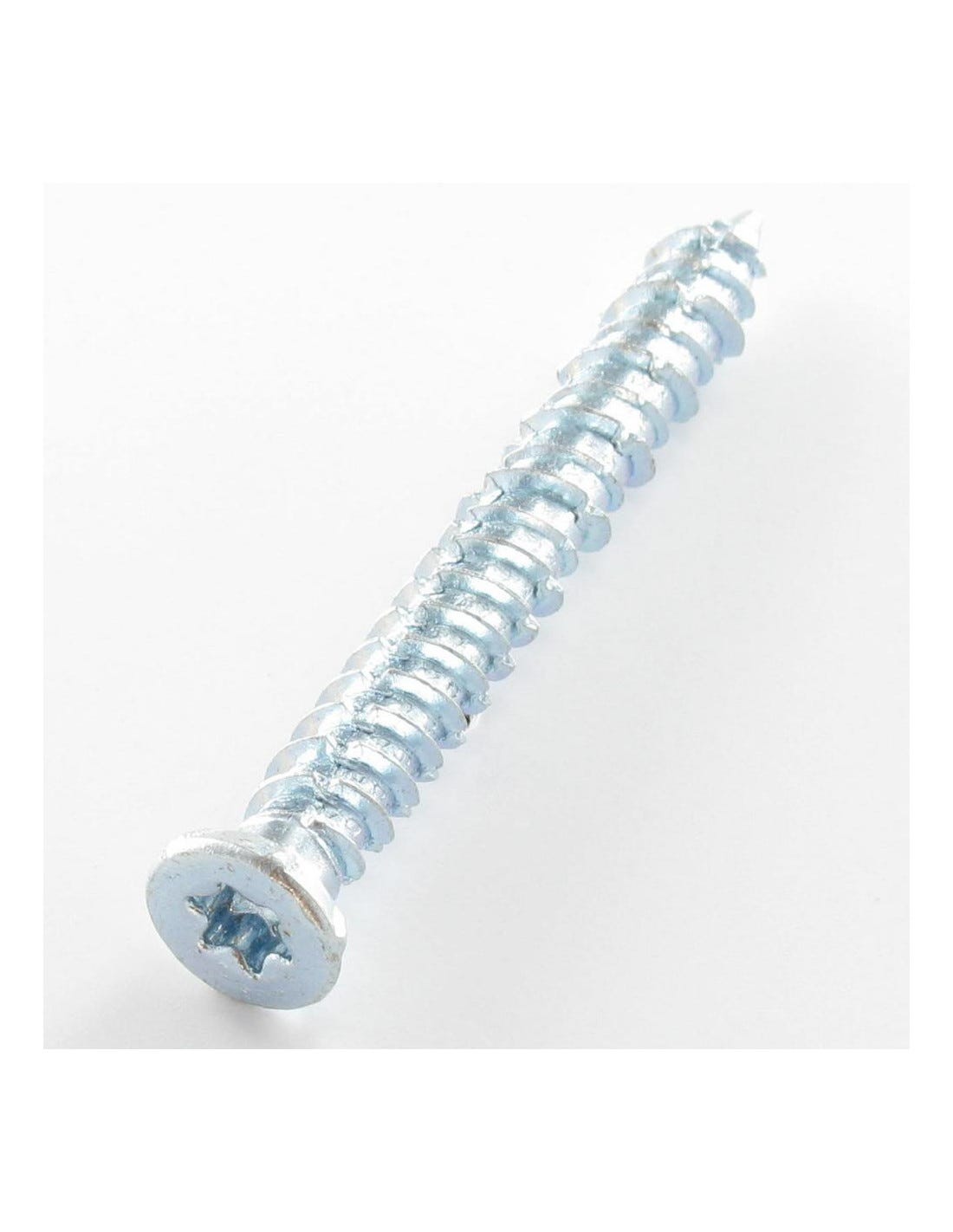 Vis Béton Tête fraisée TF Réduite 7.5X150 TORX T30 Acier zingué blanc-1 ...