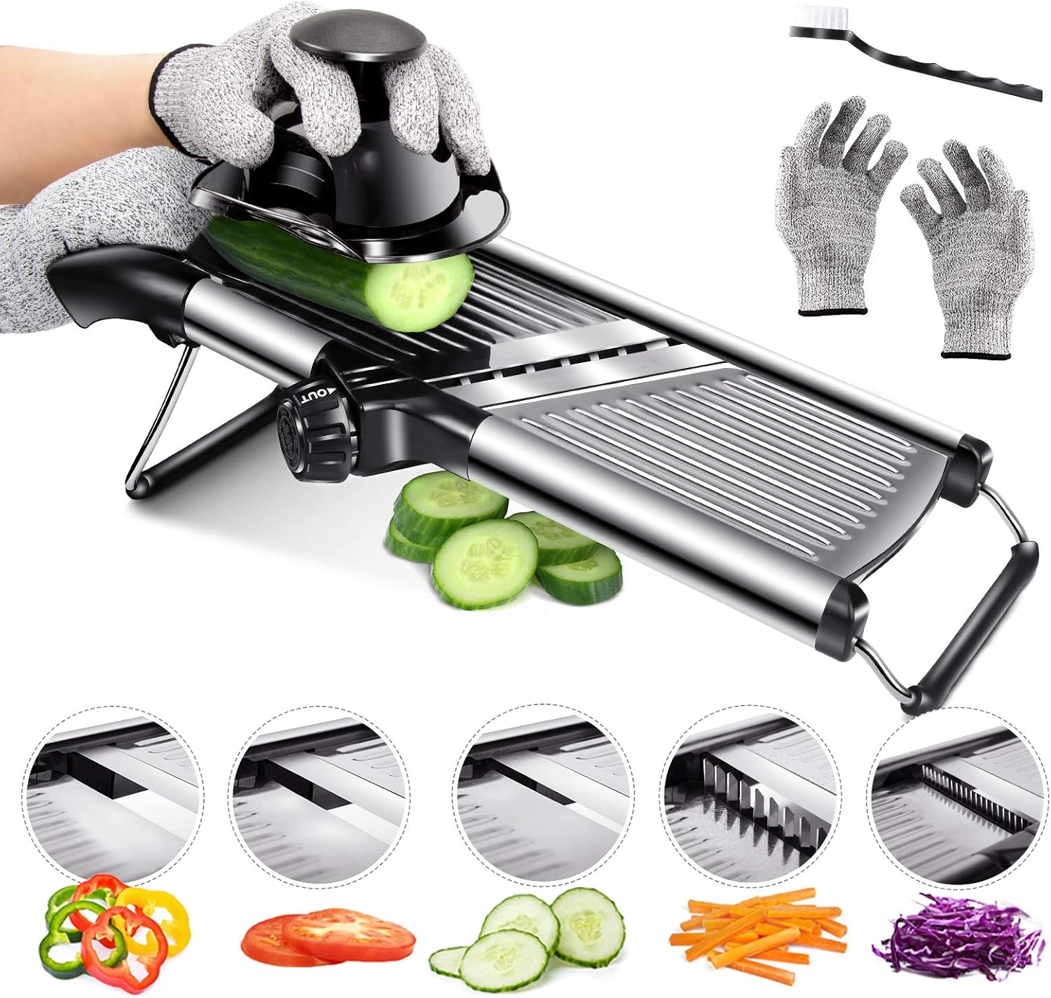 Mandoline multifonction avec recipient vert sauge Essentiel B | La Redoute