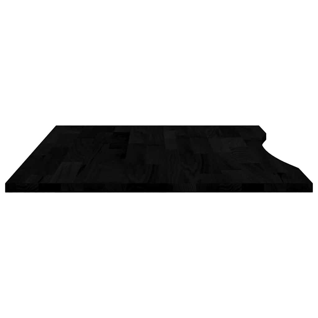 Dessus de bureau marron foncé rectangulaire en chêne massif - 6