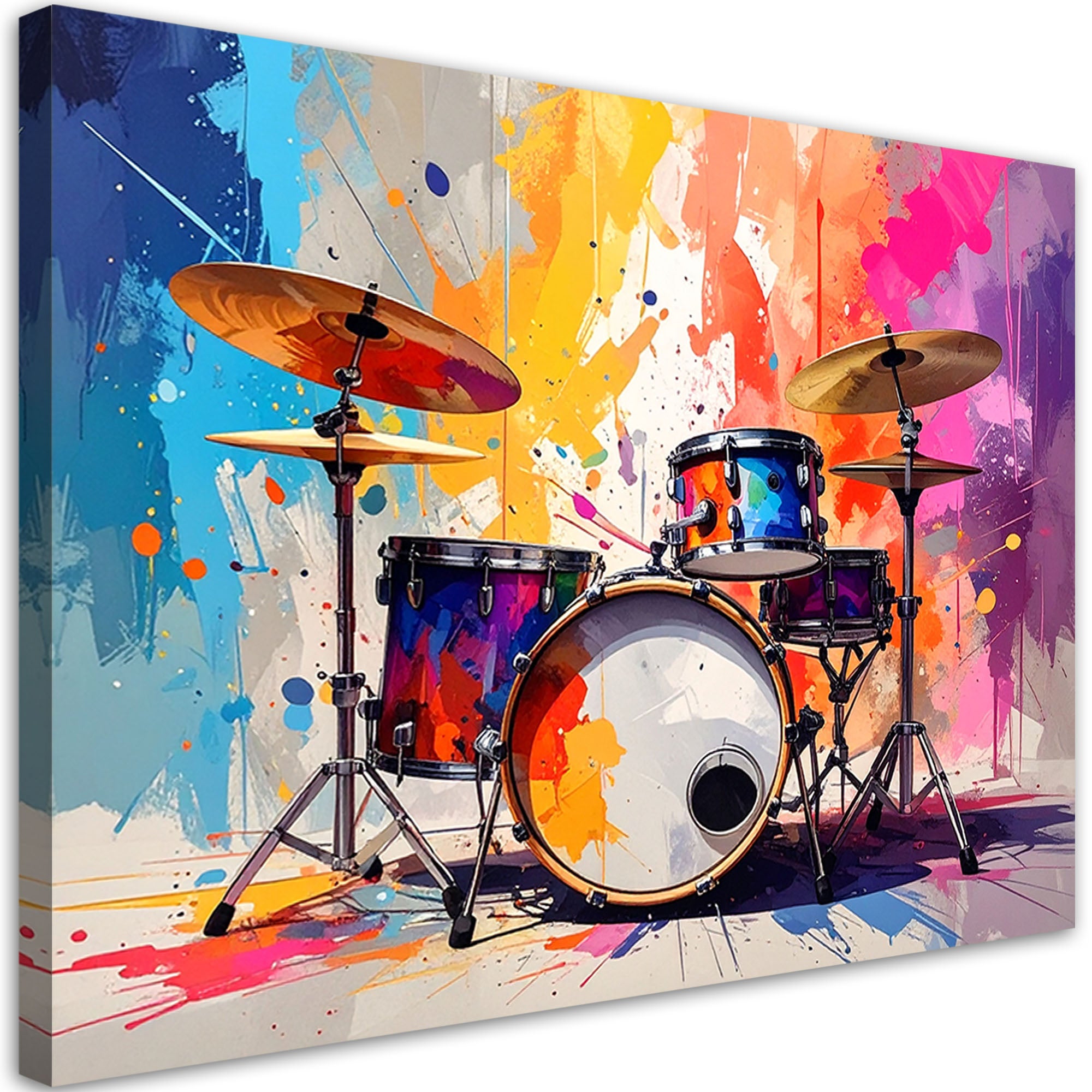 Obraz do salonu biura restauracji klubu muzycznego, Perkusja instrumenty kolorowe 60x40