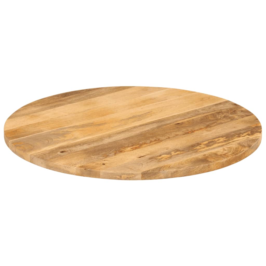 Plateau de table rond en bois de manguier massif ? 80x2,5 cm | Leroy Merlin