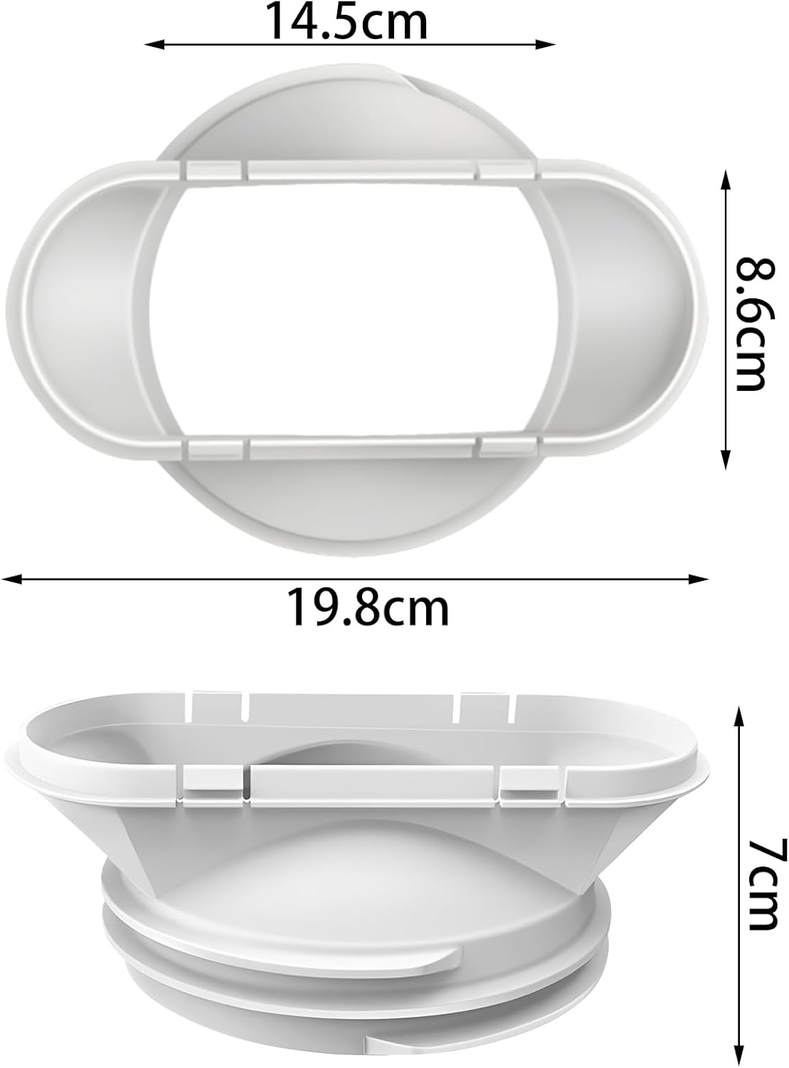 Adaptateur de tuyau d'échappement pour climatiseur mobile 130/150 mm - Raccord de tuyau d'extension - Accessoires pour tuyau d'échappement - 2