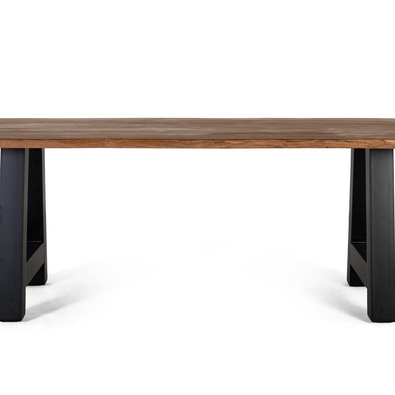 Stół z uchwytem akacjowym i nogami metalowymi 240cm