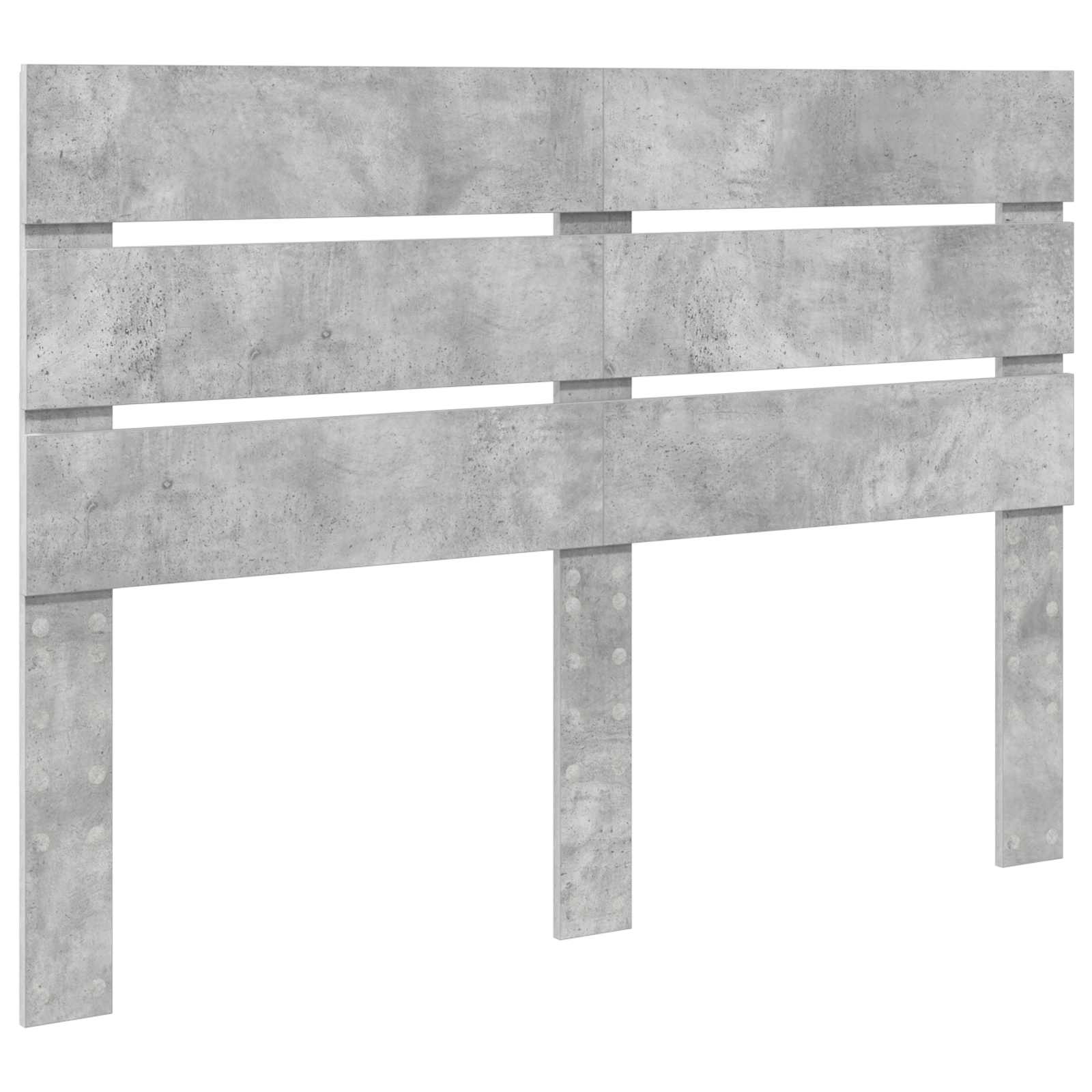 Lit avec rangement gris béton 150 x 200 cm panneau de bois - 7