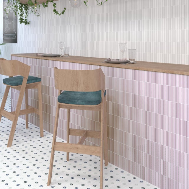 RIVESTIMENTO INTERNO ED ESTERNO DECORATIVO IN GRES PORCELLANATO. KIT-KAT MOSAIC LILAS MATT 11,5X23,1cm