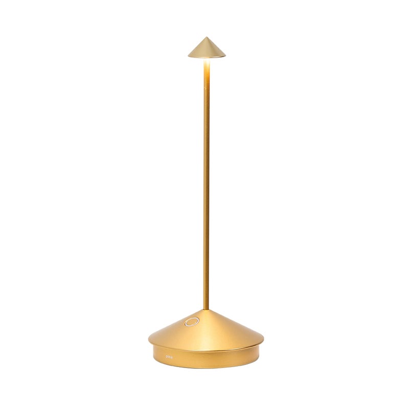 Фото - Настільна лампа Zafferano Lampa stołowa LED Pina Pro Titanium z możliwością ładowania i ściemniania - 2,2 W, 2200-2700-3000 K, IP54