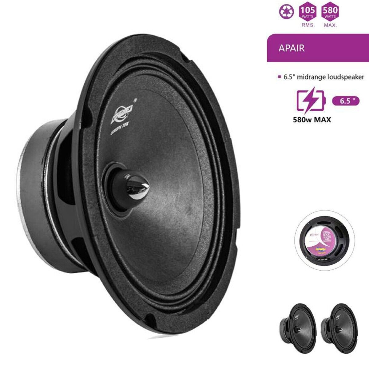 Altoparlante Medio-basso Ciare CM 161 – 200W, 165 Mm, Per Impianti Audio Auto Ad Alte Prestazioni
