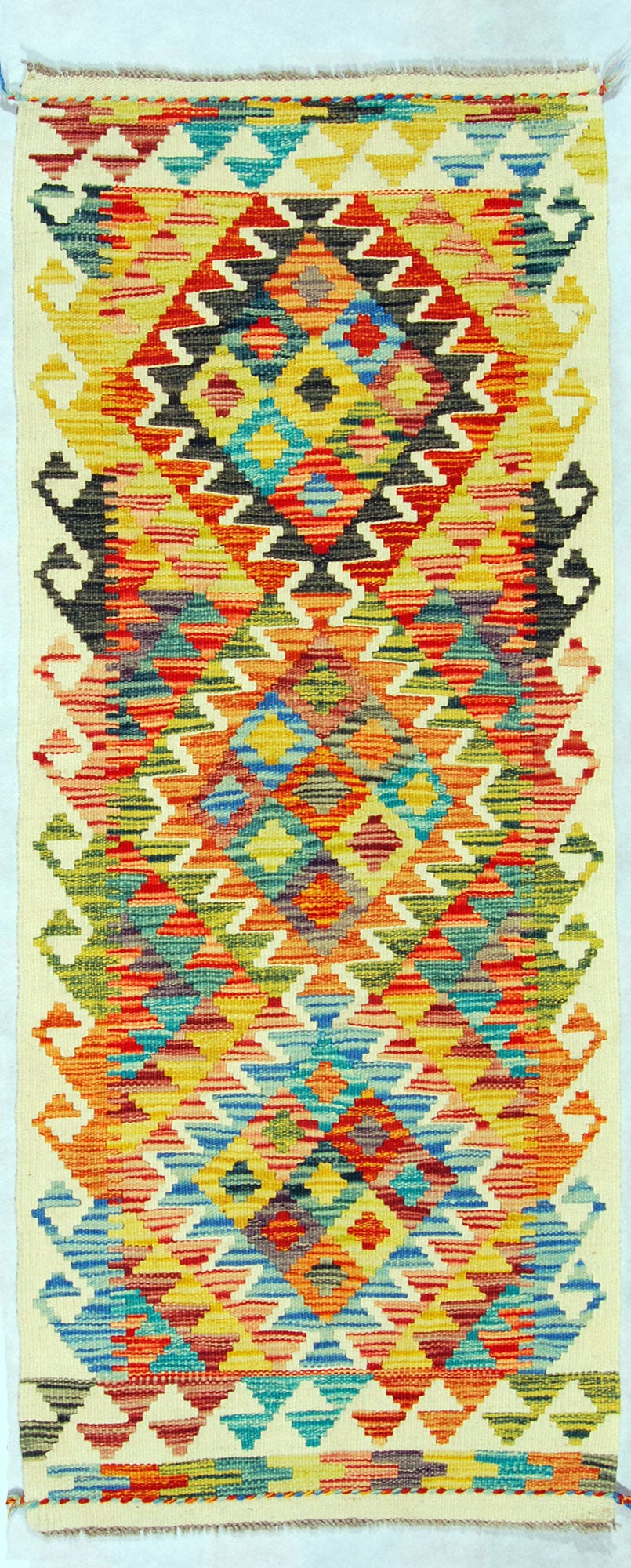 Oryginalny ręcznie robiony dywan, wymiary: 147x63, z certyfikatem autentyczności GalleriaFarah1970