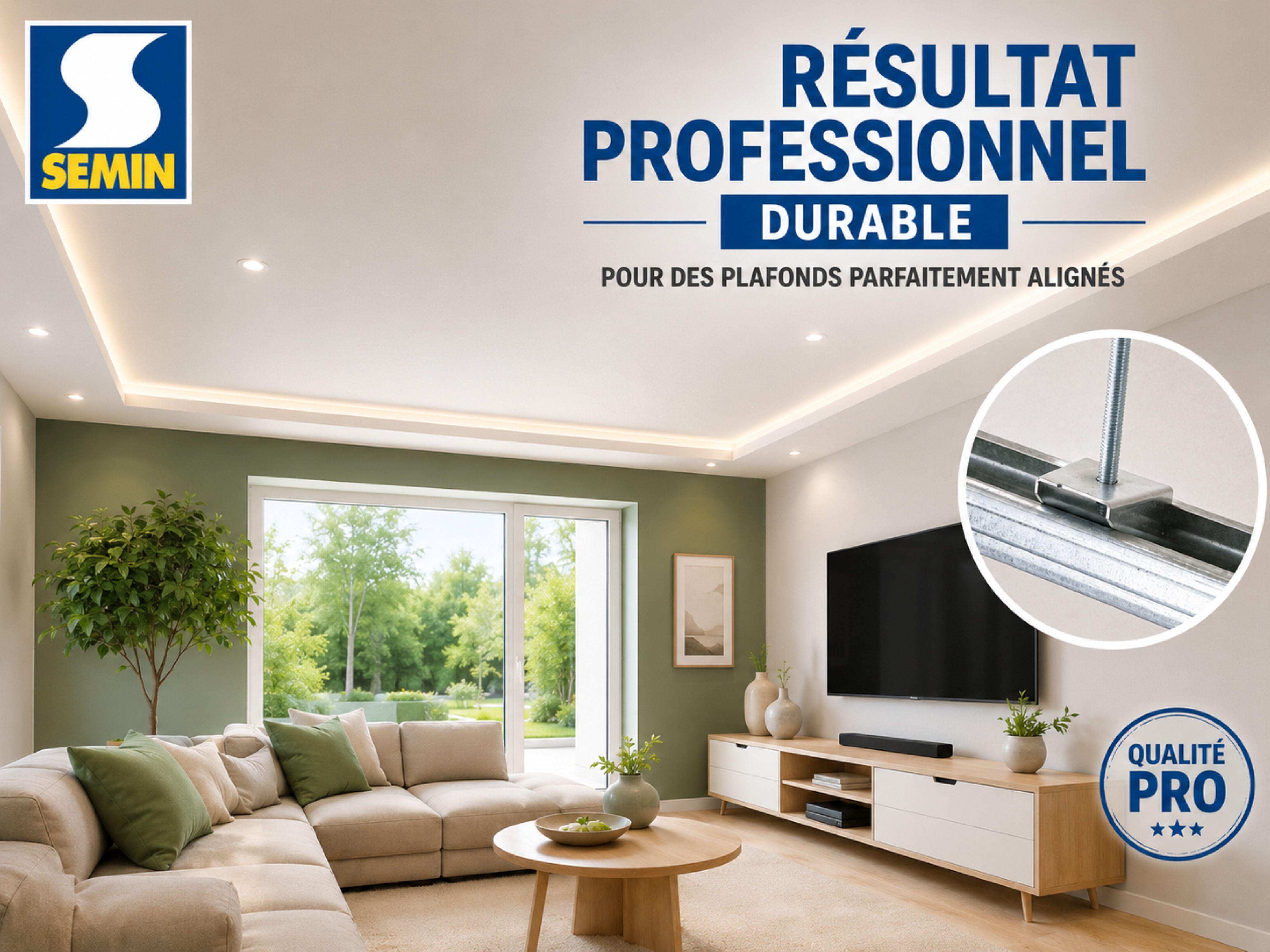 Bride de Fourrure Cavalier Pivot Semin, pour Plafond Suspendu, Boite de 100, lot de 3 - 3