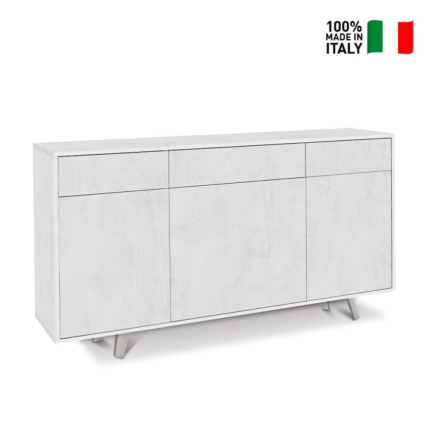 KIT ARMOIRES 3 PORTES 3 Tiroirs Couleur Blanc Oxyde - 2