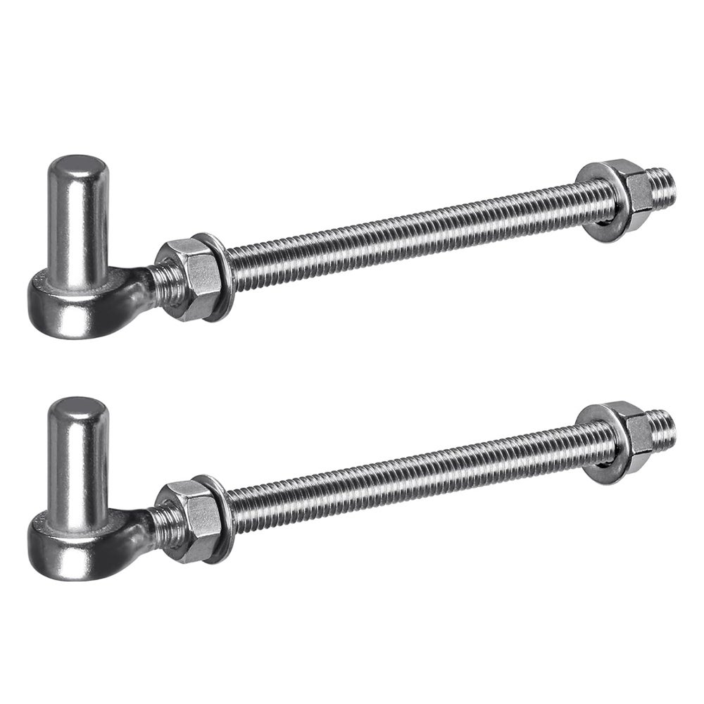 Zawias bramy M12, 2 sztuki, wytrzymałe oczko polowe 16 mm, metalowy hak do zawieszania bramy do gospodarstwa/ogrodzenia drewnianego/podjazdu