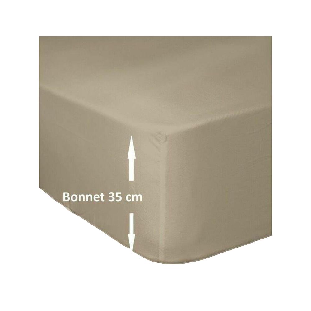 Prześcieradło lovely-home bawełna 54 niteł kołnierz 35 cm beżowy