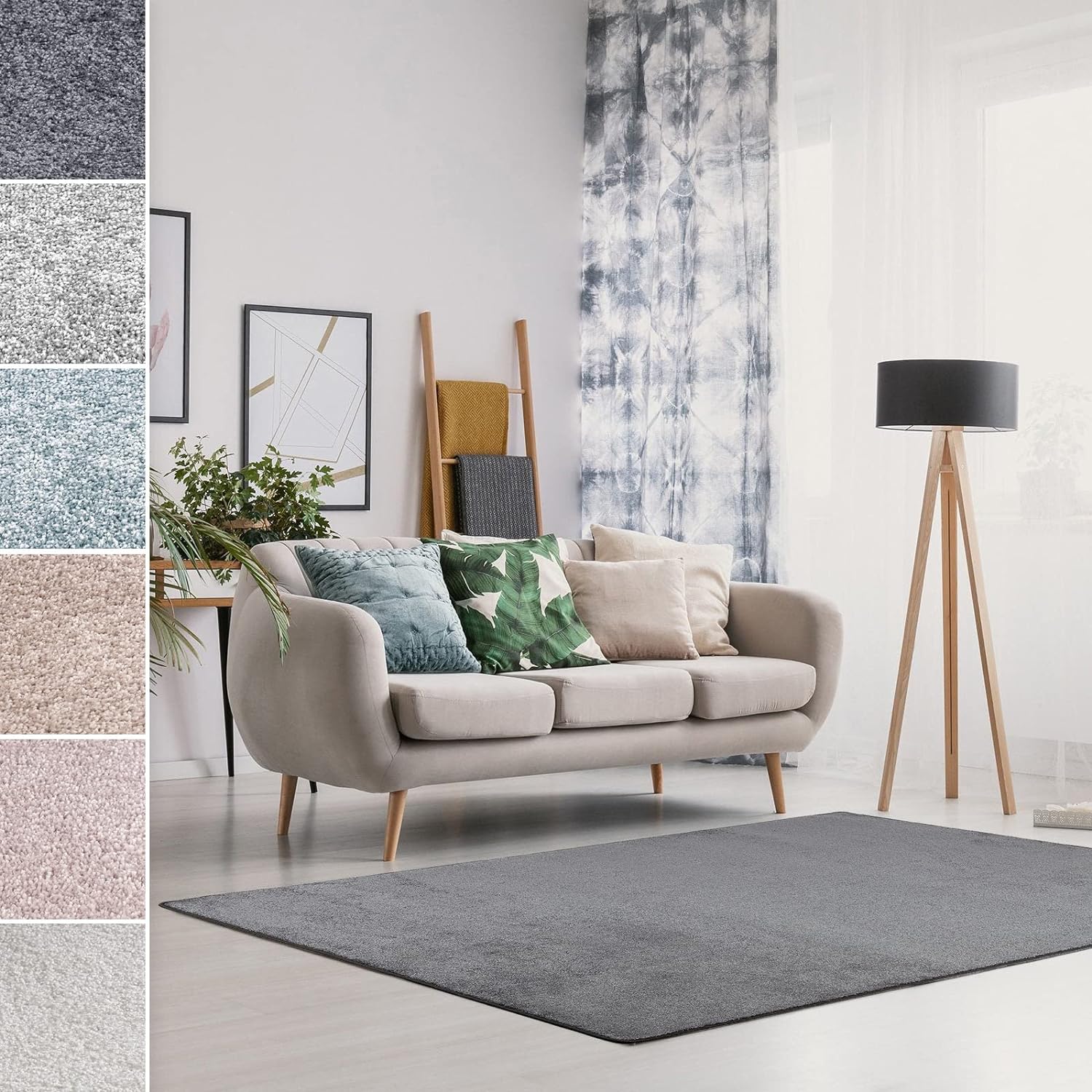 Tapis de Salon en velours Sundae, Anthracite 80 x 500 cm - 2