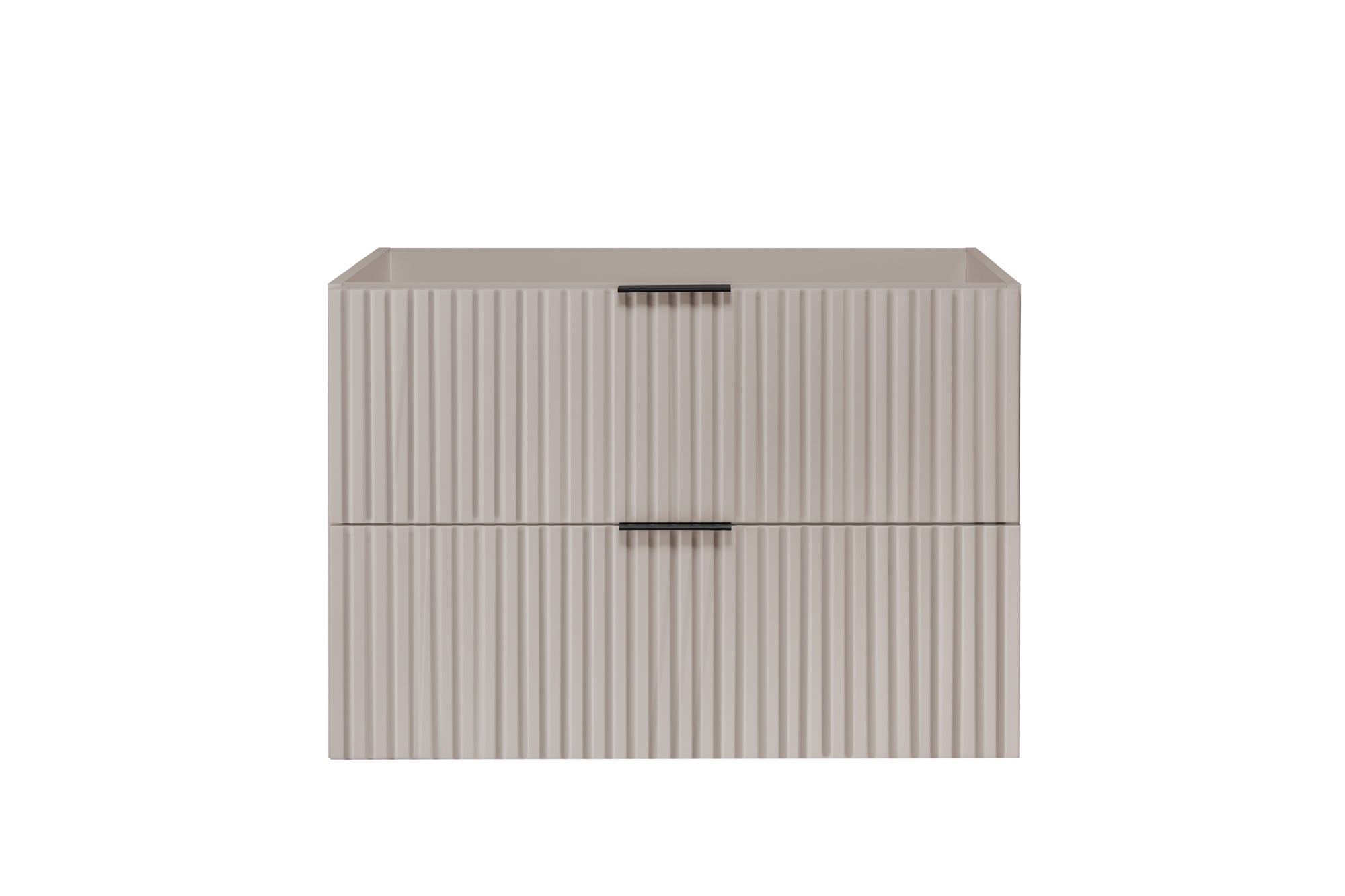 Zestaw łazienkowy FLOW 100 cm kaszmir z białymi regałami blat w zestawie - 6