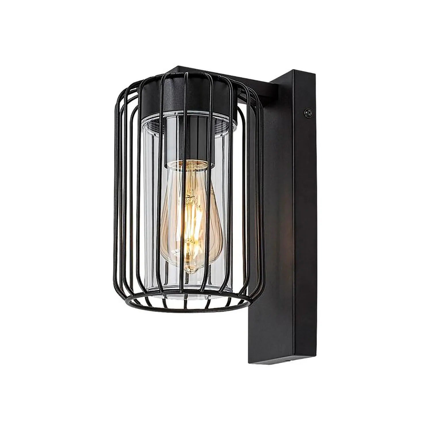 Kinkiet zewnętrzny TARPA czarno-przezroczysty 1xE27x40W wym: 27x13,5x17,5 cm IP44 Rabalux