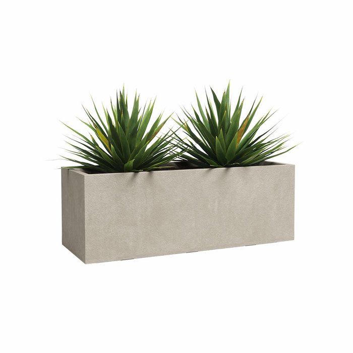 ARTEVASI Jardiniere - SYDNEY - Plastique - Creme - 100 cm - 98 L - Dimensions: 99.5x39.5x43 cm - 2